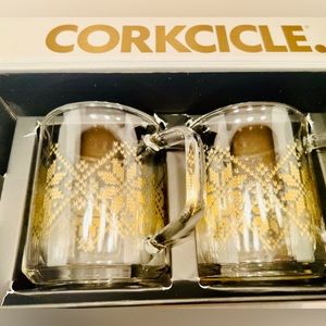 CORKCICLE BRAND FAIRISLE 12Oz. DOUBLE WALLED BOROSILICATE GLASS NEW IN GIFT BOX